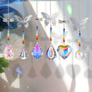 Crystal Ornament 6pcs Crystal Window Hanging Decoration - Dragonfly / Butterfly