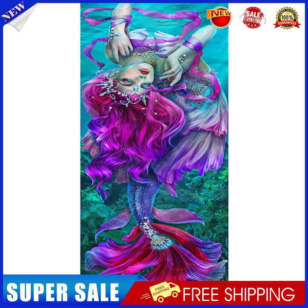Zero Basis Mermaid DIY HandPainted Paint by Number Kit on Canvas Home Decor