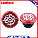 2pcs Aluminum Handleable End Caps Plugs for MTB Road Folding Bike (Red 1)