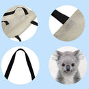 Koala Printed Shoulder Shopping Bag Casual Large Tote Handbag (40*40cm)