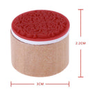 Round Floral Floral Wooden Photo Stamp Stamp for DIY Scrapbooking Al