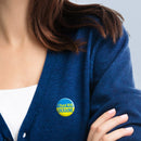 Liujuan Pin with Ukraine "I Stand with Ukraine", Round, 5.8 cm