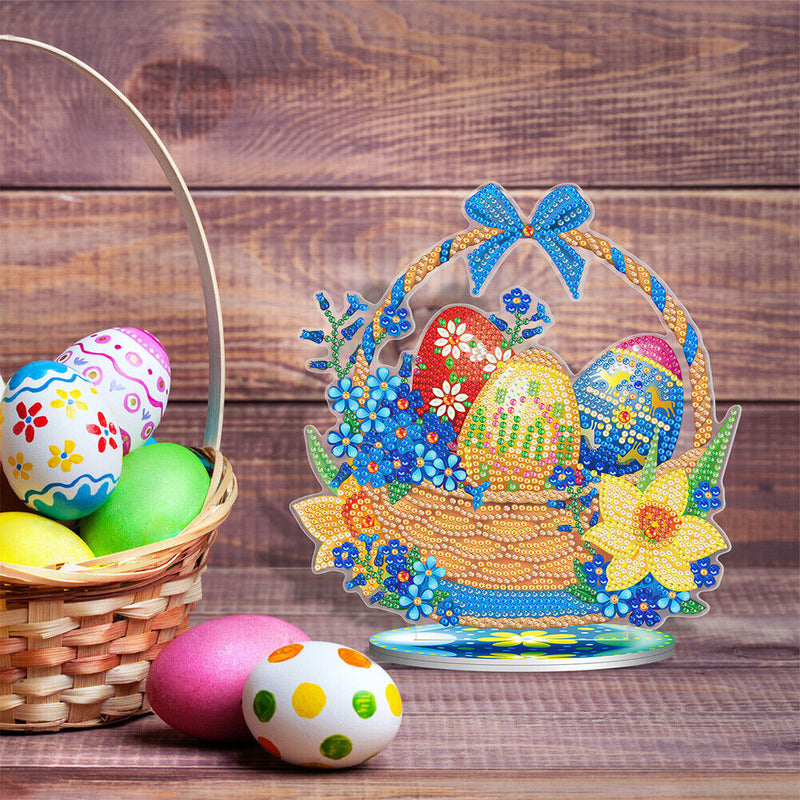 5D Diamond Painting Desktop Ornament DIY Easter Rhinestone Mosaic Art Craft Kits