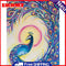 Oil Paint By Numbers Peafowl Frameless Picture Craft Kit for Home Living Room