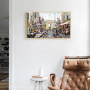 Full Embroidery Street Pattern DIY Stamped Canvas 11CT Needlework Set Home Decor