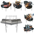 Mini Portable Folding BBQ Grill Outdoor Barbecue Net Firewood Camping Stove Rack