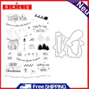 Christmas Cutting Dies Mold Silicone Transparent Seal Stamp DIY Photo Album Tool