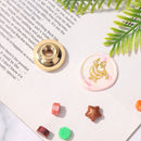 Exquisite Brass Round Fire Lacquer Seal Head Without Handle Wax Seal Tool Gift