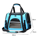 Portable Cat Dog Carrier Bag Outdoor Travel Breathable Pet Handbag (Blue) Newly