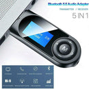 5 in1 Bluetooth 5.0 Audio Transmitter Receiver LCD Car Adapter For TV USB K1N7