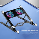 Silent Fan Laptop Cooler Pad Height Adjustable Notebook Stand for 11-17.3 inch