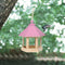 Garden Window Wooden Birdhouse Parrot Cage Bird Seeds Food Feeder (Pink)