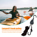 Adjustable Hanging Lanyard Tent Lamp Lifting Pulley Hook (1/8 inch Plastic)