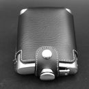 8oz Stainless Steel Whiskey Wine Flagon Alcohol Hip Flask with Leather Case