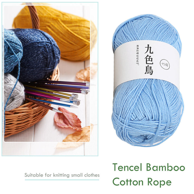 Tencel Bamboo Cotton Rope Knitting Twine Thread Yarn Cord for Baby Scarf Swea