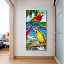 Paint By Numbers Kit DIY Parrot on Branch Colouring Oil Art Picture Craft