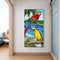 Paint By Numbers Kit DIY Parrot on Branch Colouring Oil Art Picture Craft