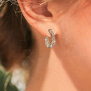 Crystal Hoop Earrings Wedding Jewelry Hoop Dangle Stud Shinning Luxury Earrings