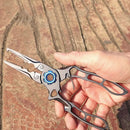 Outdoor Spring Fishing Lure Pliers Tongs Hook Remover Braid Line Cutter Scissors