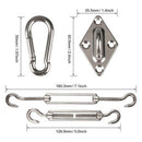 Canopy Fixing Kit Hardware Hook Sun Sail Fix Fitting Sunscreen Awning Accessory