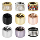 9 PCS Punk Woman Crystal Elastic Hair Ring Ponytail Holder Headband Hair Cuff