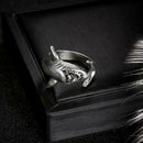 2Pcs/Set Simple Adjustable Alloy Shark Open Ring Unisex Party Jewelry W7M8 best