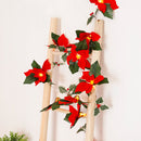 Household Lanterns LED Christmas Lights String Safflower Red Fruit Decor Lamp