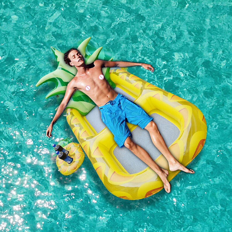 Inflatable Swimming Pool Floating Row Air Summer Water Float (Pineapple)