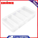 Everpert 5 Compartment Storage Case Box Transparent Fish Bait Fishing Hook Box