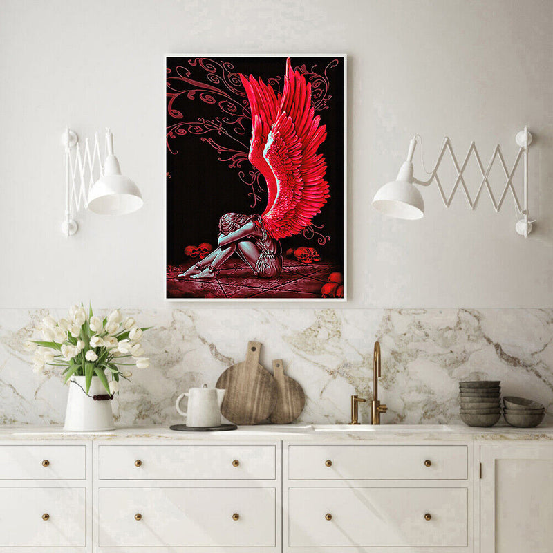 5D DIY Diamond Painting Angel Full Round Drill Rhinestone Mosaic Art Pictures