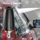 High Pressure Water Spray Nozzle Rotary Turbo Sprinkler Valve Black (025) Newly