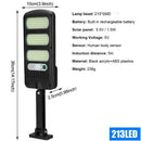 Sensor Lamp Smart Remote Control Security Wall Light 213 LED Solar Street Light