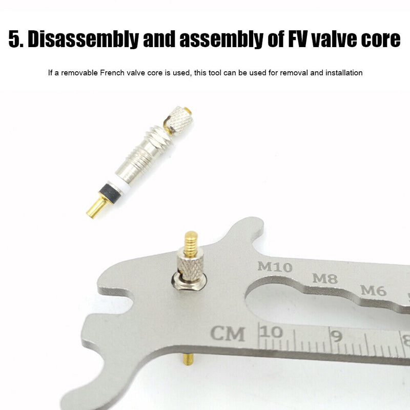 BIKERSAY 7 in 1MTB Road Bicycle Chain Wear Indicator Chain Checker Ruler Ga