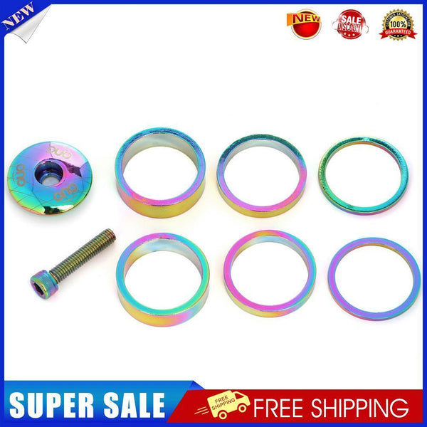 OUO Bicycle Stem Top Cap Headset Cover w/ Screw Fork Ring Spacer (Colorful)