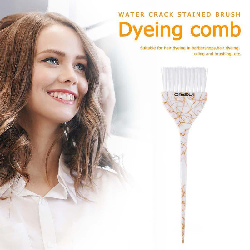 Water Crack Pattern Hair Coloring Brush Hairdressing Dye Brush (White)