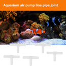10pcs Tea Connectors Aquarium Air Pump Fitting Straight Cross Water Pipe Adapter
