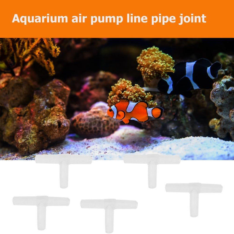 10pcs Tea Connectors Aquarium Air Pump Fitting Straight Cross Water Pipe Adapter
