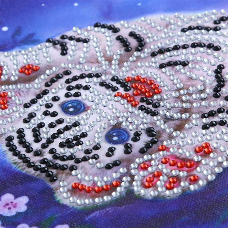 Ecotrump 5D DIY Special Shaped Diamond Painting White Tiger Cross Stitch Embroid