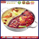 Stainless Steel Single-layer Mandarin Duck Soup Fondue Hot Pot Kitchen Cookware