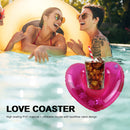 Inflatable Mug Holder Love Heart Drink Holder Swimming Pool Swimmer Bath