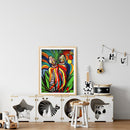 5D Diamond Painting Man and Chicken Full Round Diamond Rhinestone Set