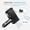 Car Cigarette Lighter Socket Splitter USB Charger Adapter for Phone (Black)