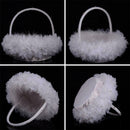 Flower Girl Baskets The Fabric Lace Decoration Cute Flower Handle Basket Q9J4