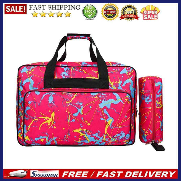 Unisex Large Capacity Sewing Machine Travel Storage Bags+Tool Bags (Red)