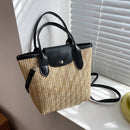 Straw Beach Bag Woven Shoulder Messenger Bag Women Bohemian Summer Vacation Tote