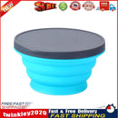 720ML Portable Silicone Bowls Lunch Box with Lid for Camping (Sky Blue) Newly