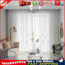 Palm Leaf Windows Tulle Curtains Living Room Bedroom Screen Drapes (White) Newly