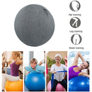 Cotton Linen Yoga Exercise Balance Ball Protective Cover (Navy Blue 65cm) Newly
