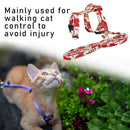 Adjustable Cat Traction Rope Japanese Print Chest Strap for Pet Outdoor Walking