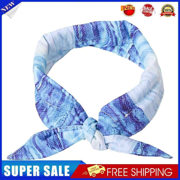 #A Instant Ice Cooling Dog Bandana Scarf for Pet Summer Sunstroke Cooling Collar